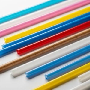 Colorful and high-quality plastic straws showcasing traditional and bioplastic materials