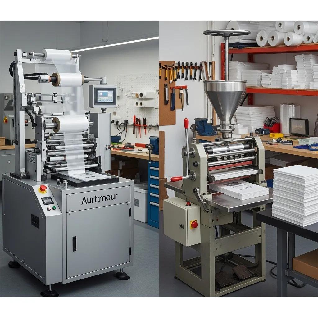 Comparison of automatic and manual plastic bag machines in a workshop setting