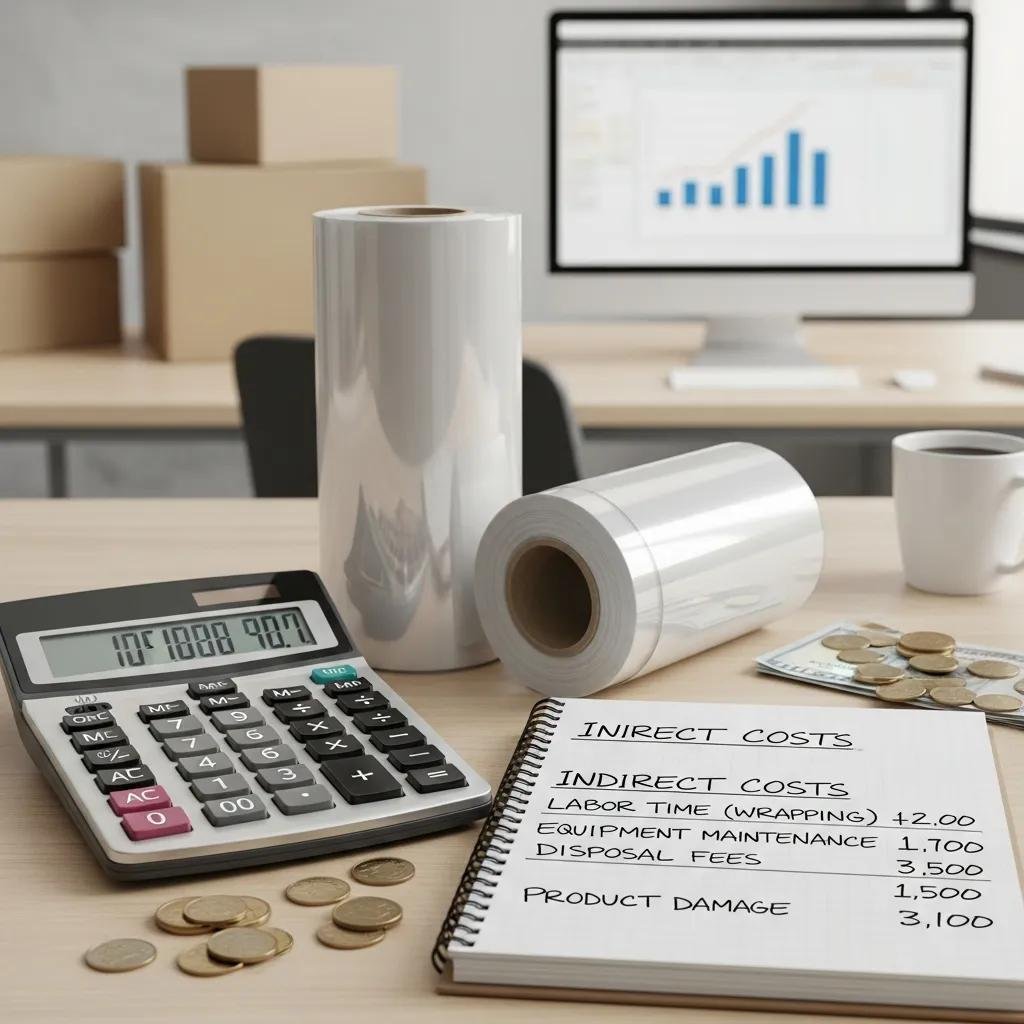 Illustration of direct and indirect costs related to stretch film usage
