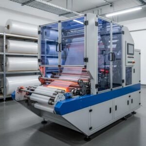 Modern bubble wrap machine producing high-quality bubble wrap in an industrial environment