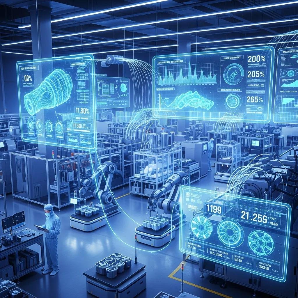 Representation of Industry 4.0 in a smart plastic factory with interconnected machines and data analytics