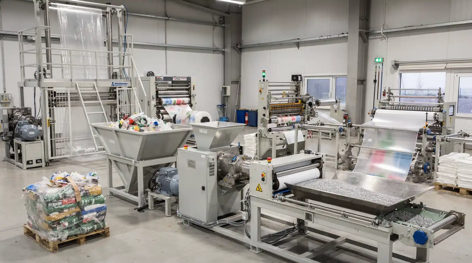 Mechanical recycling involves collecting, sorting, cleaning, and cutting plastic waste before melting it into granules